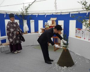 北陸支店新社屋の地鎮祭を執り行いました。